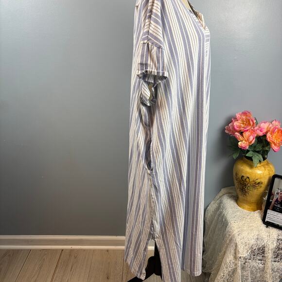 Stan Herman Cotton Kaftan Sleepwear Nightgown House Dress Lounger 2X Plus READ - Picture 7 of 11